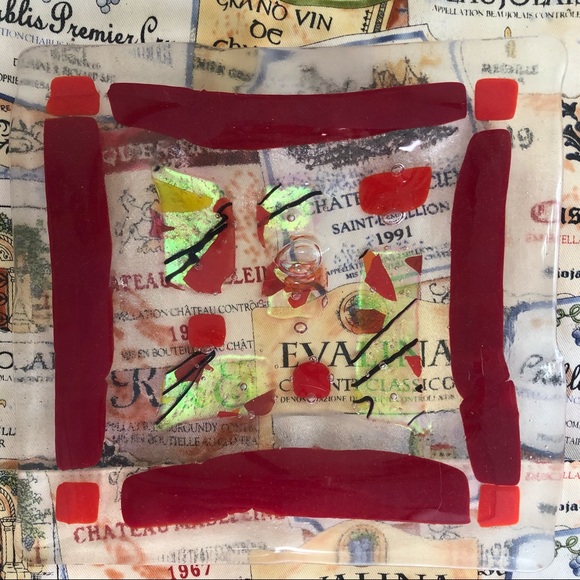 Art Glass Decorative Tray - Picture 1 of 4